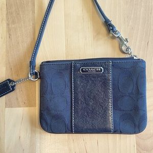 Coach Wristlet Wallet, black, EUC